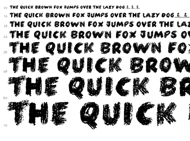 Fun Crayon font waterfall